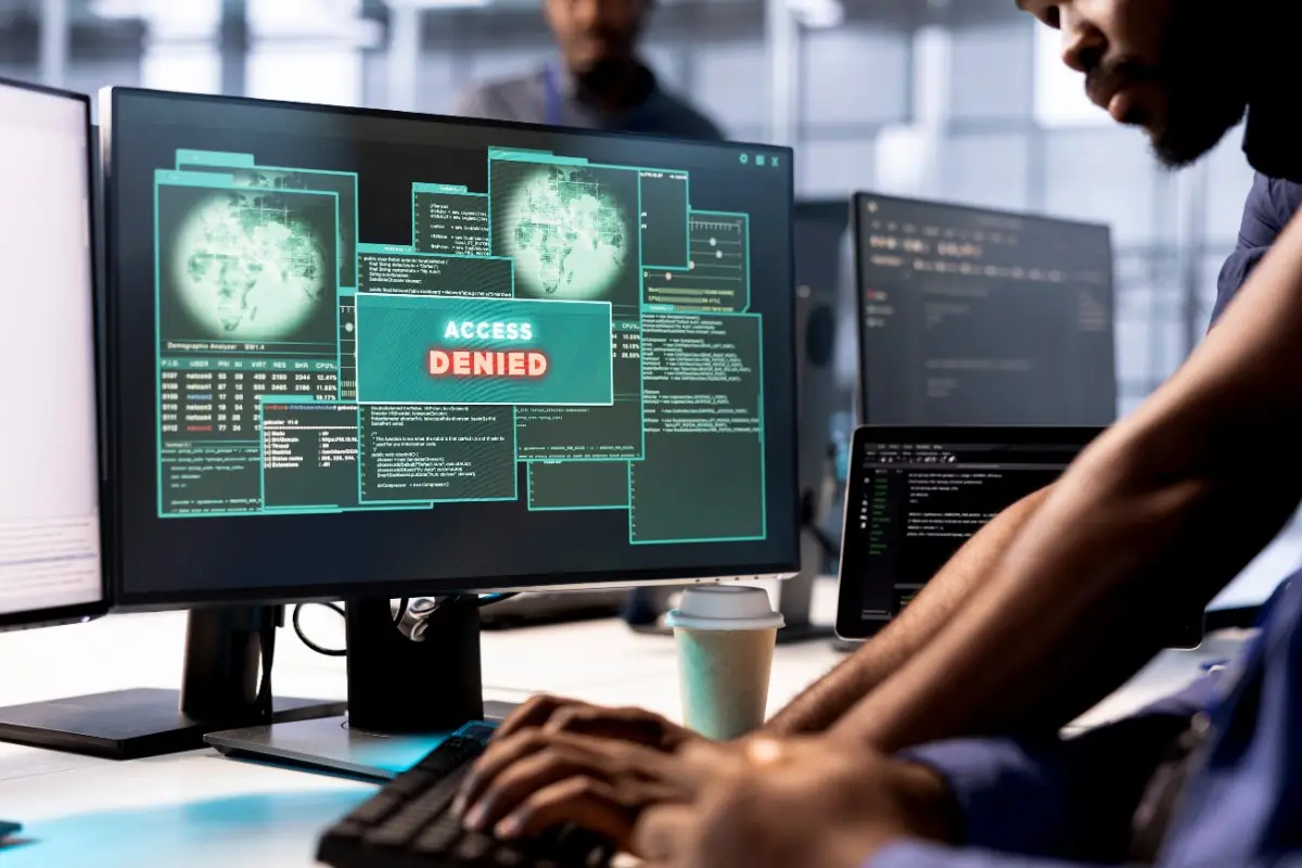 Ransomware Recovery Provider in Abu Dhabi, UAE – Cybersecurity expert responding to a ransomware attack and restoring business data with advanced recovery solutions.